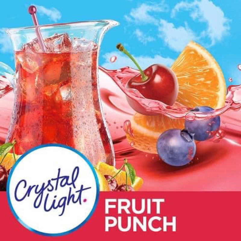 Crystal Light - 10 gói 4 vị - bộ pha nước trái cây không đường, Mỹ Keto/Das