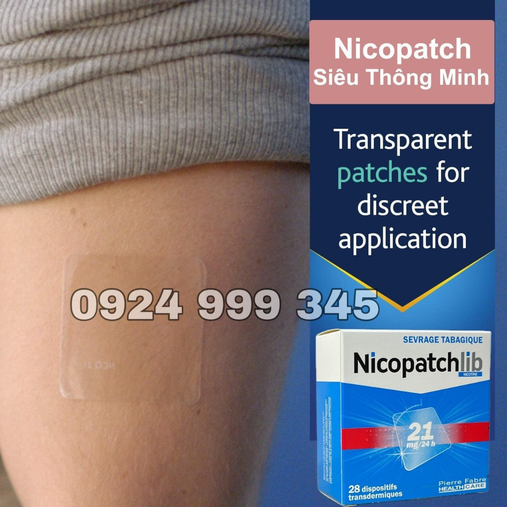 Miếng dán cai thuốc lá Nicopatch USA 21mg Step 1