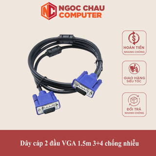 Dây cáp 2 đầu vga 1.5m 3+4 chống nhiễu
