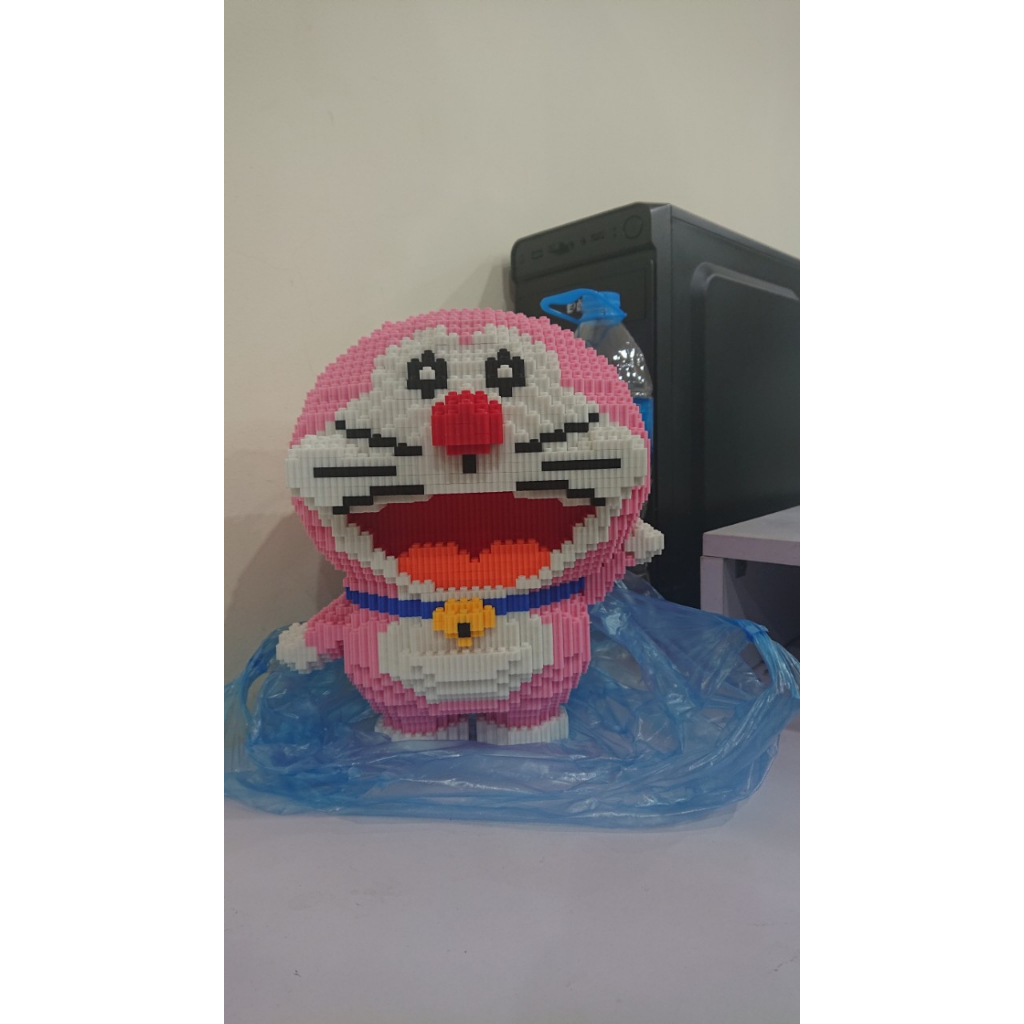 Mô hình lắp ráp, LEGO nhân vật hoạt hình, Lego Doraemon, Lego Pikachu, Lego gấu Panda, đồ chơi xếp hình cho bé