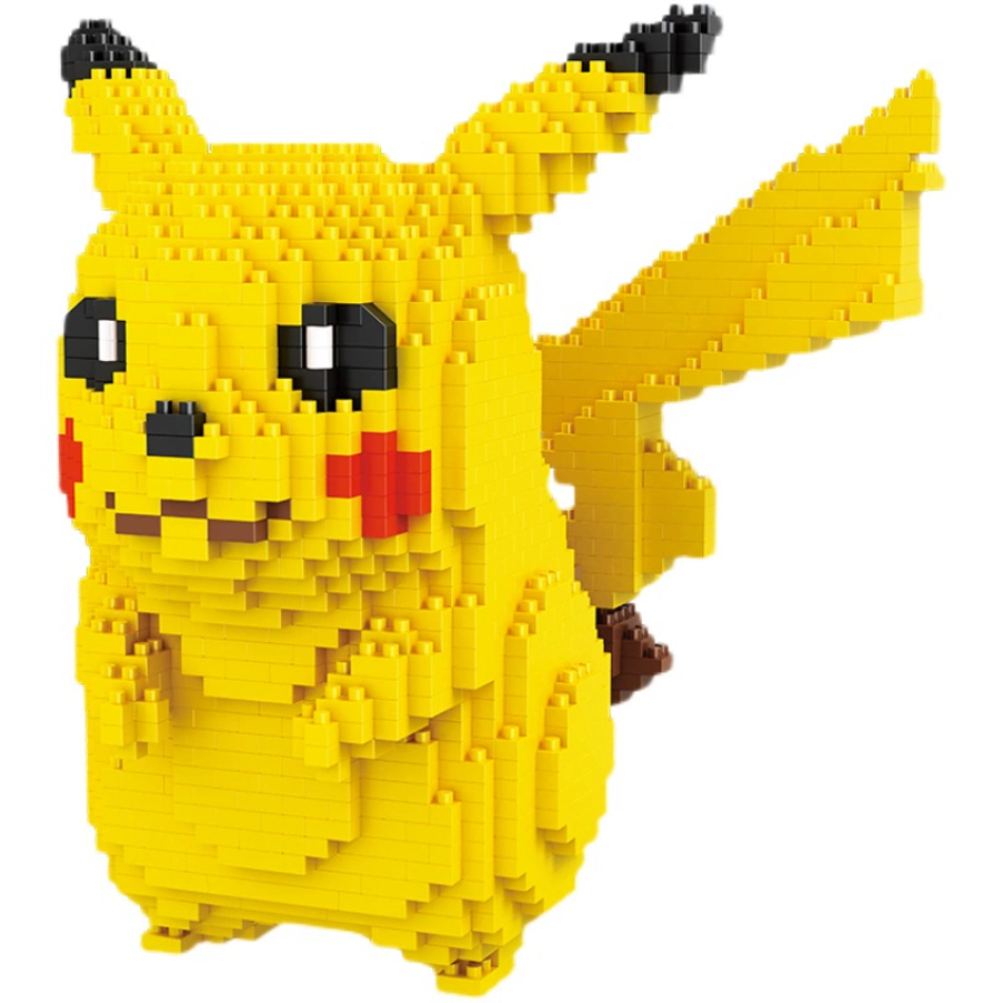 Mô hình lắp ráp, LEGO nhân vật hoạt hình, Lego Doraemon, Lego Pikachu, Lego gấu Panda, đồ chơi xếp hình cho bé