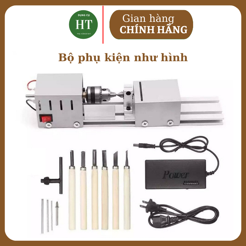 Máy tiện gỗ mini - Máy đánh bóng hạt gỗ