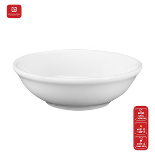 Đĩa hến sứ Long Phương - Đựng gia vị và nước chấm bằng sứ cao cấp