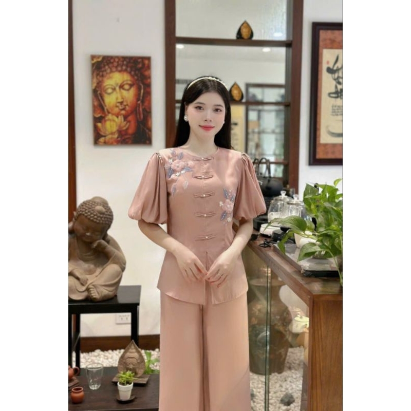 Pháp Phục đi chùa cao cấp - AB15