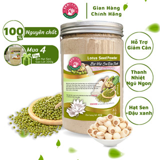 Bột Hạt Sen Đậu Xanh nguyên chất Không đường giúp ngủ ngon, thanh nhiệt - Không đường