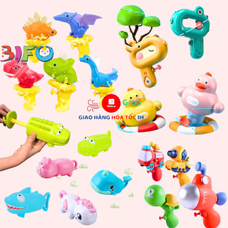 Đồ chơi phun nước cầm tay hình cá sấu, cá mập, hươu cao cổ, khủng long đáng yêu cho bé