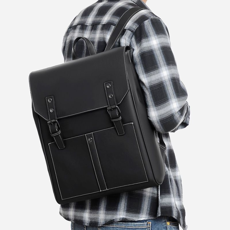 Balo da nam, balo da nữ chất liệu da PU cao cấp chống nước, balo đựng lap top 15.6inch