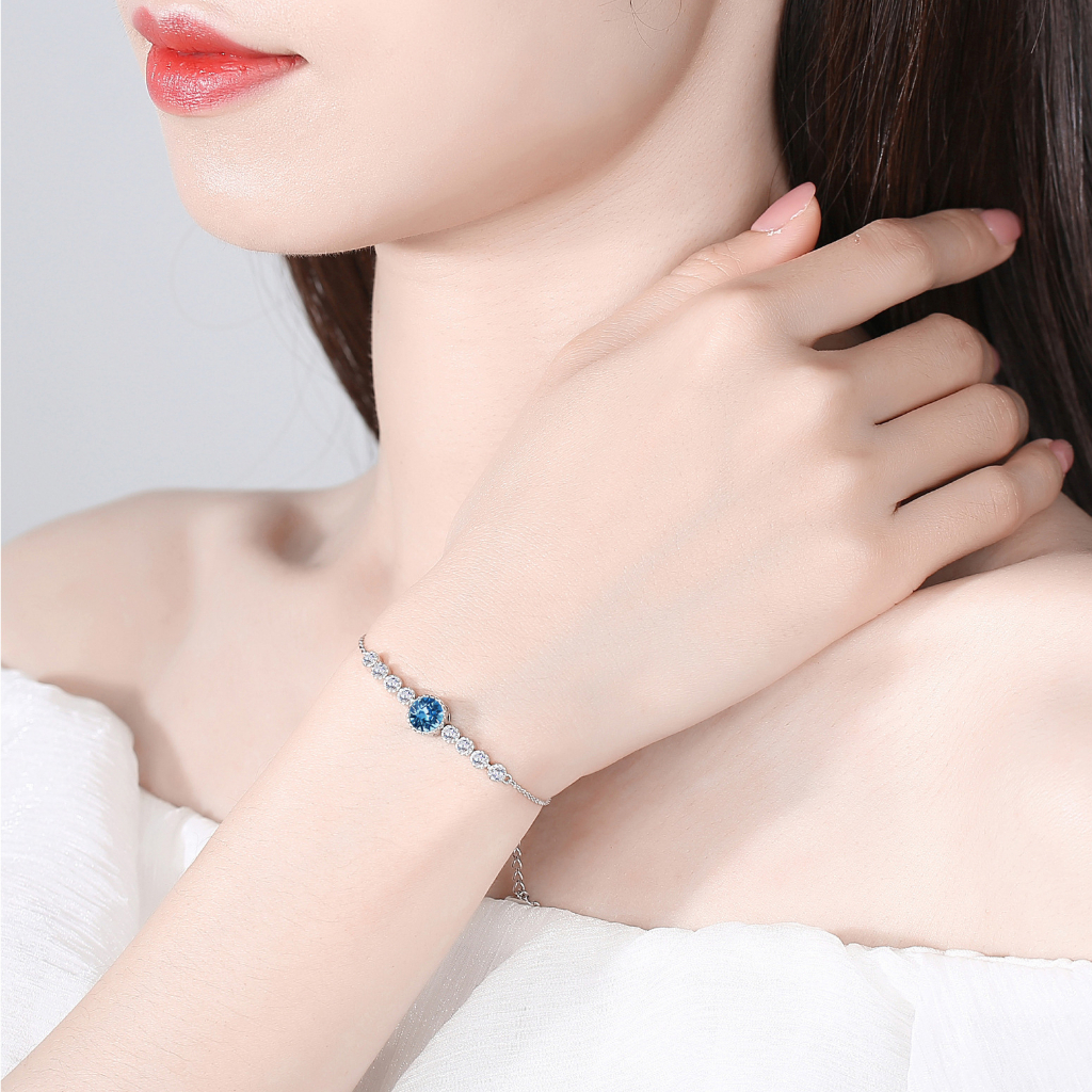 Lắc Tay Bạc Nữ 925 Đính Đá Phong Cách Hàn Quốc - L2574 - Bảo Ngọc Jewelry