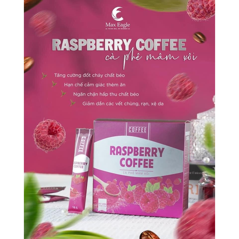 Cà Phê Mâm Xôi Giảm Cân Raspberry Coffee - Hộp 15 Gói