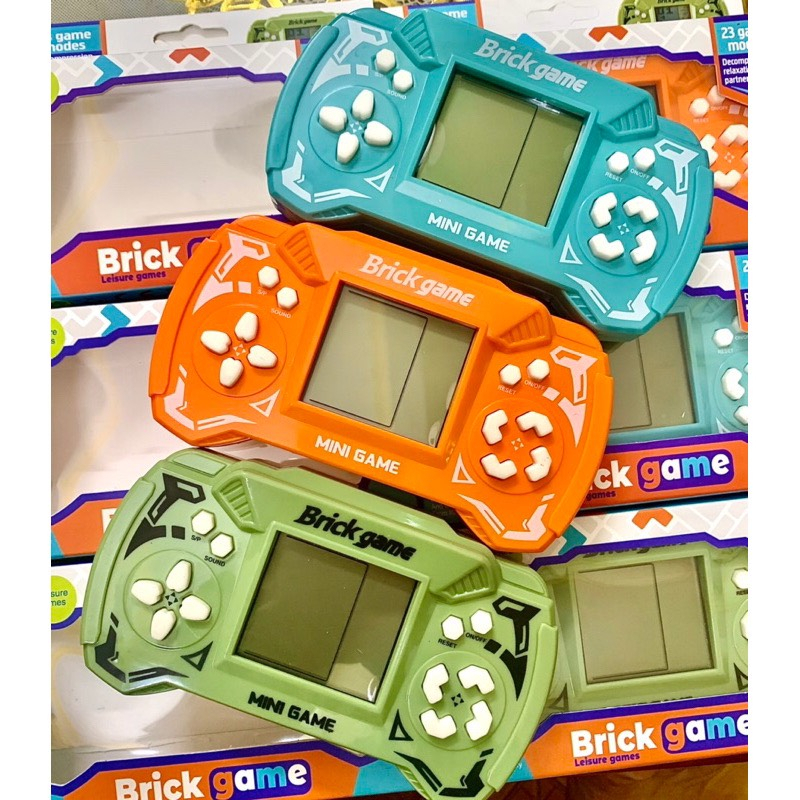 Máy bấm điện tử xếp gạch cầm tay, máy chơi game cầm tay xếp hình Brick Game, trò chơi xếp gạch huyền thoại