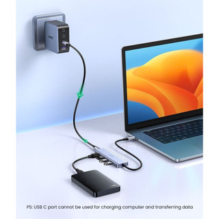 Bộ chia USB Type C to USB A Ugreen 70336 CM219 (USB C to 4 USB A 5Gbps,cổng trợ nguồn 5V USB C)