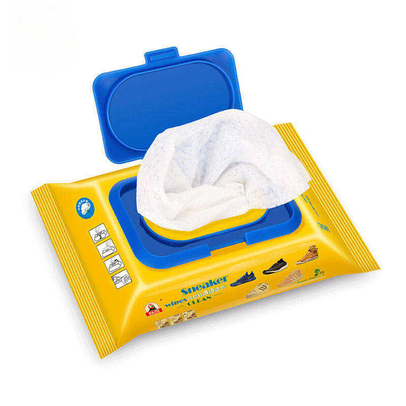 Khăn Lau Giày, Khăn Giấy Lau Giày Sneaker Siêu Sạch Hộp 30 Tờ Siêu Hot Không Hoá Chất Làm Hại Da Tay, Vải Giày