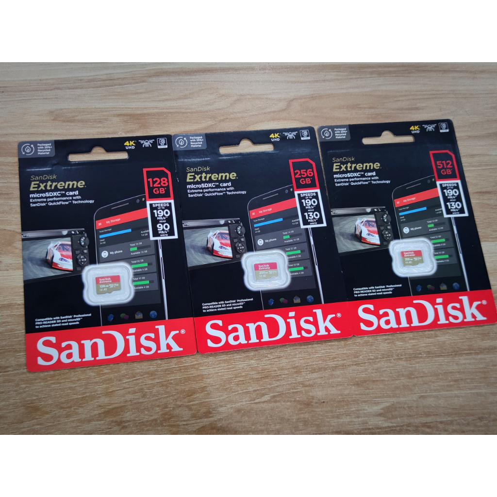 Thẻ nhớ MicroSDXC SanDisk Extreme A2 512GB / 1TB V30 U3 4K Class 10 UHS-I 190MB/s - Chính Hãng