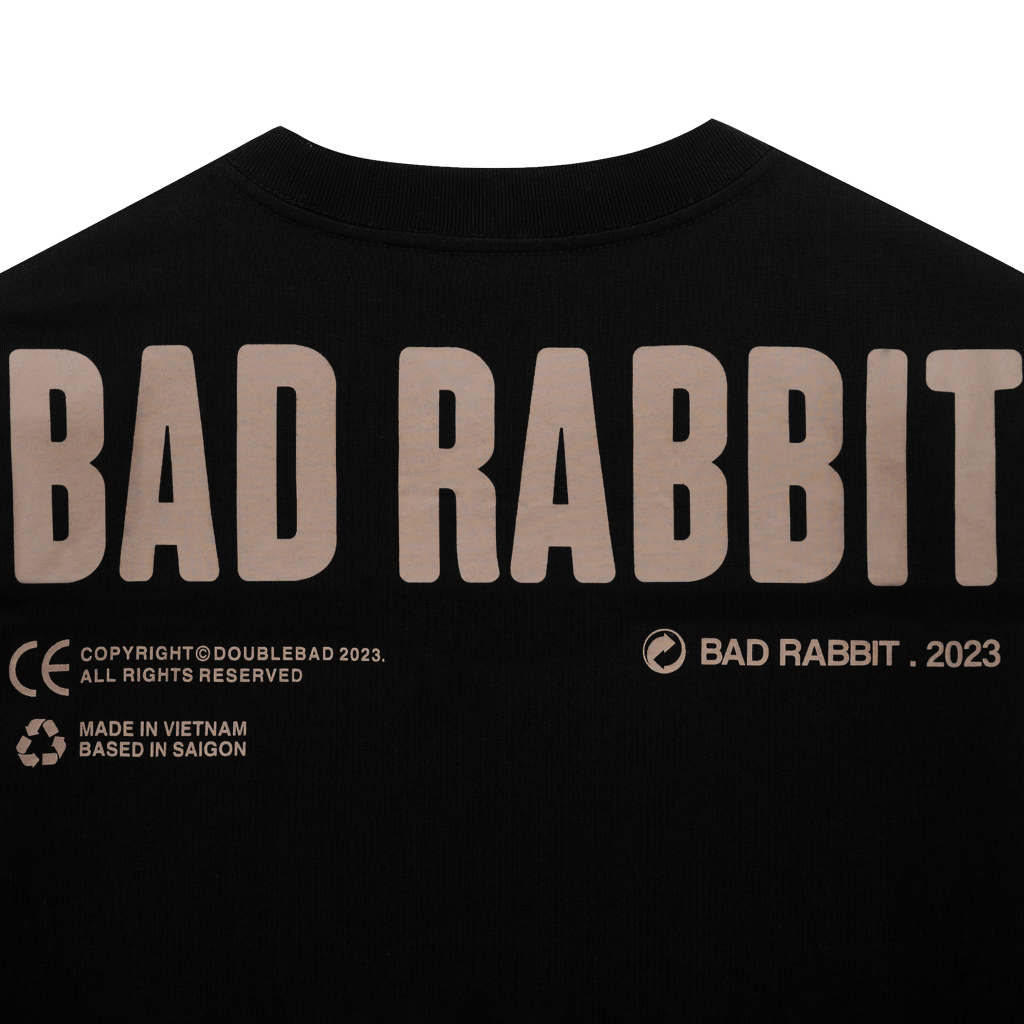 Áo Thun Unisex Bad Rabbit- Black Rabbit Player Rabbit Tee - Local Brand Chính Hãng