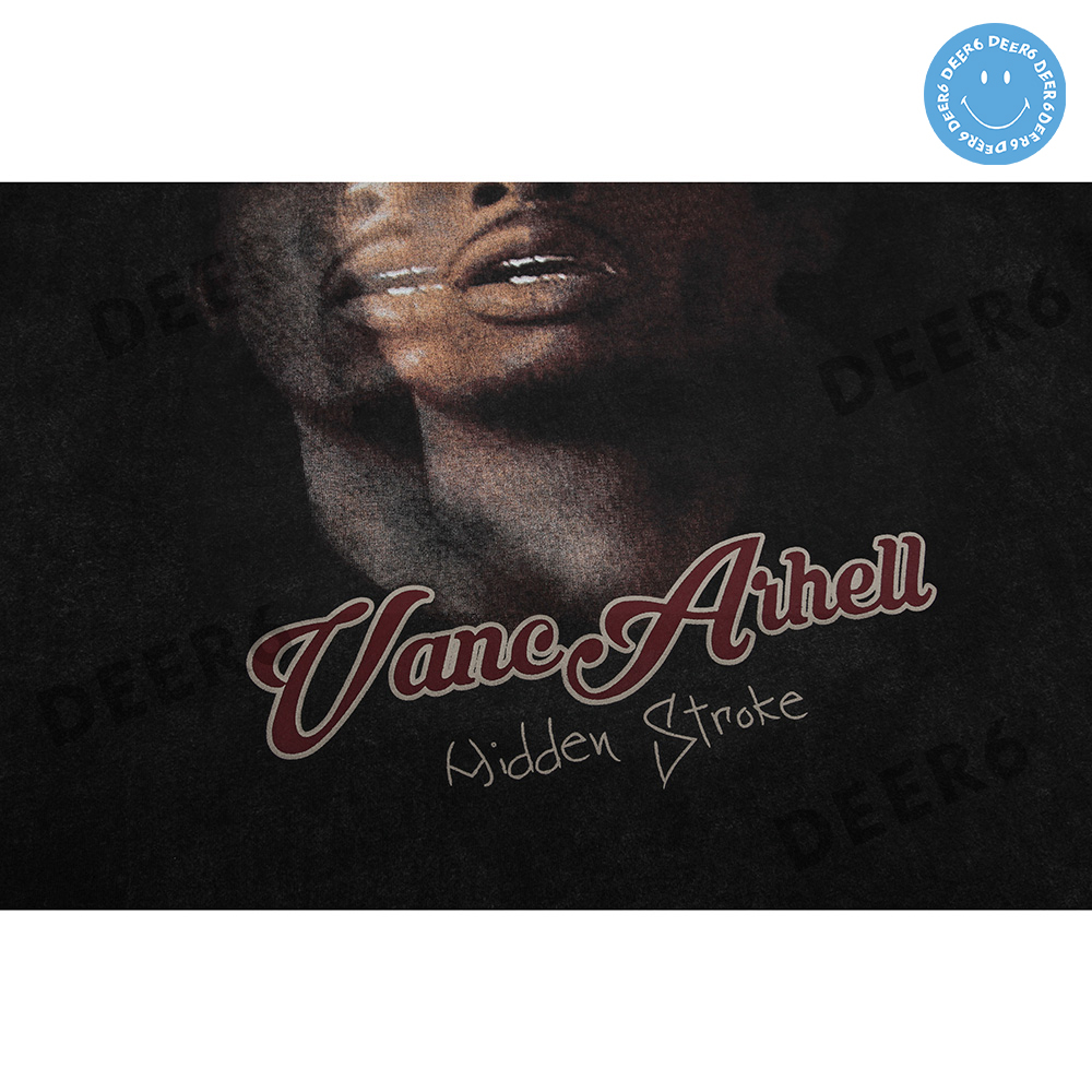 Áo phông thun tay lỡ Midden Stroke 9217 nam nữ màu Đen Wash