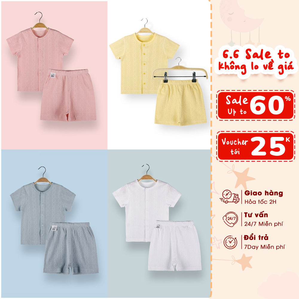 Bộ Cộc Tay Bé Trai Bé Gái KYS+ Cotton Mặc Nhẹ, Mát, Quần Áo Mùa Hè Trẻ Em BR02