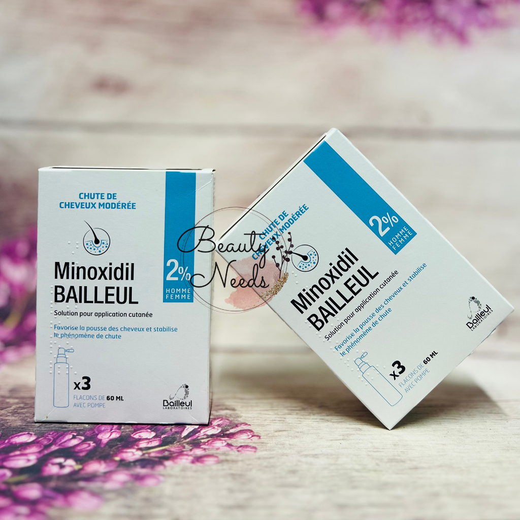 Xịt mọc tóc Minoxidil Bailleul 2%- [Hộp 3 lọ 60ml]