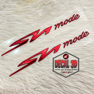 Tem chữ nổi sh mode 2023 màu đỏ crom hàng cao cấp cực đẹp