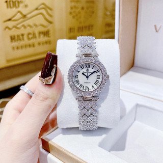 Đồng hồ nữ Royal Crown 6305 dây kim loại sliver, size 29mm, full box, authentic, luxury diamond watch