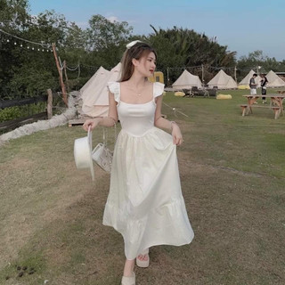ĐẦM DÀI XOÈ COTON LẠNH PHỐI THÂN ÁO THUN GÂN TĂM