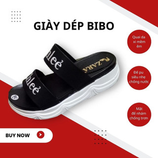 Dép nữ bánh mỳ 2 quai đế cao 7p, giày dép bibo, dép bánh mỳ mới nhất 2023