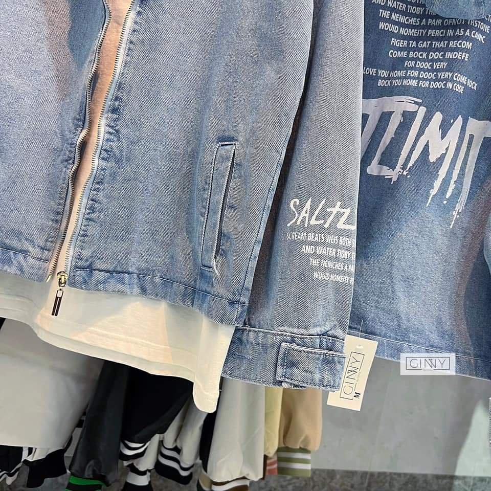 Áo Khoác Jean Nam Nữ TK Unisex | Form Bigsize Thoải Mái | Chất Dày Dặn | Có Nón Rộng | Khoá Kéo