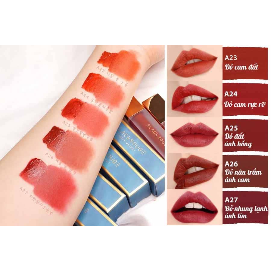 Son Kem Lì Black Rouge Air Fit Velvet Tint ver 1 - 2 - 3 - 4 - 5 - 6 - 7 - 8 Đủ Màu