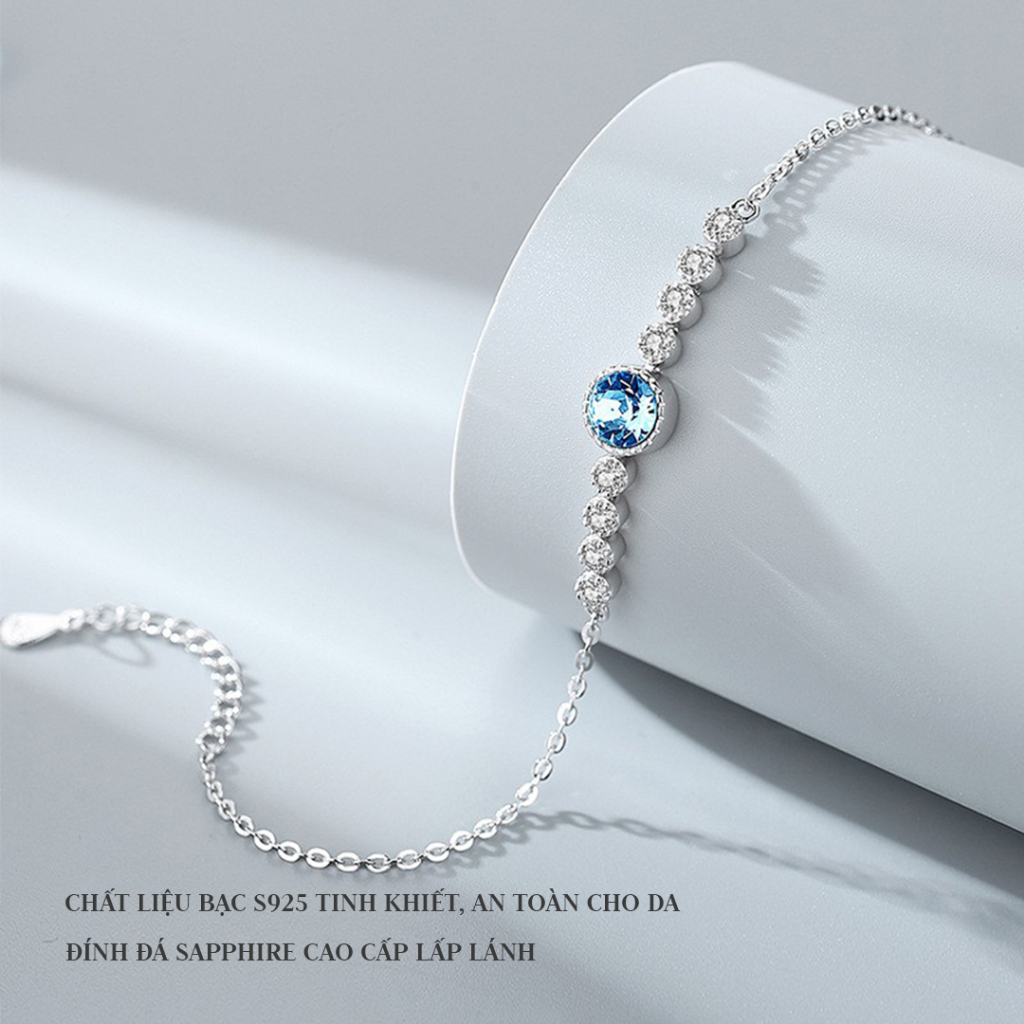 Lắc Tay Bạc Nữ 925 Đính Đá Phong Cách Hàn Quốc - L2574 - Bảo Ngọc Jewelry