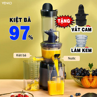 Máy Ép Chậm Trái Cây Rau Củ Quả Cho Gia Đình Hongxin Cỡ Đại Tiện Lợi - Ép Kiệt Bã - Tặng Cốc Đựng - Giữ Nguyên Chất Dinh