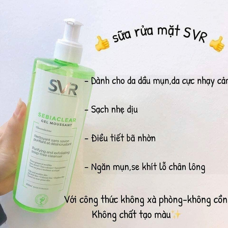 Sữa Rửa Mặt SVR gel 200ml & 400ml