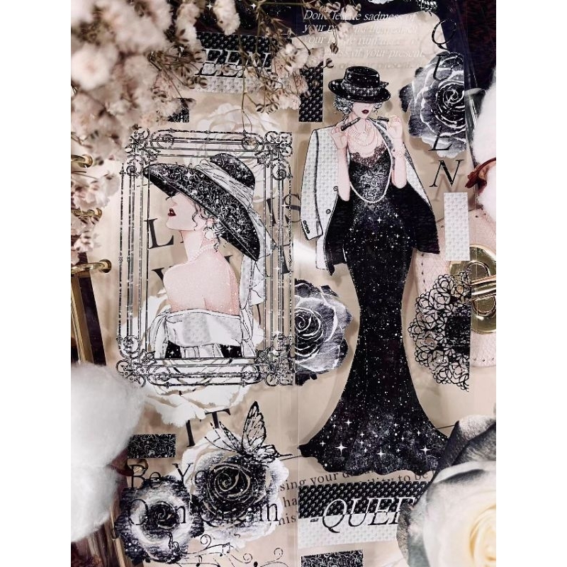 Krisna.room ♡ LLX studio- Chu kì 100cm cuộn băng dán PET tape cô gái phong cách cổ điển