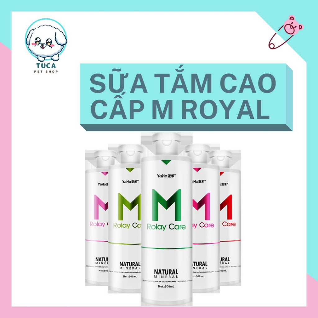 Sữa tắm cho chó mèo - Sữa tắm cao cấp M Royal Care thơm lâu dành cho chó mèo 500ml - TUCA PET SHOP