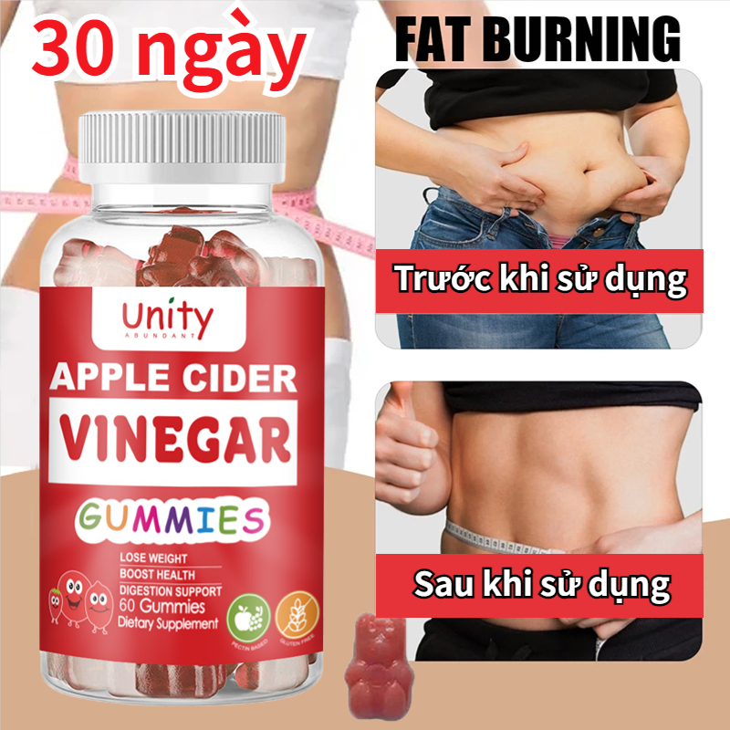 Giảm mỡ bụng Kẹo dẻo giảm cân đẹp da detox cơ thể táo 60 viên của Giảm Cân Nhanh Hiệu Quả