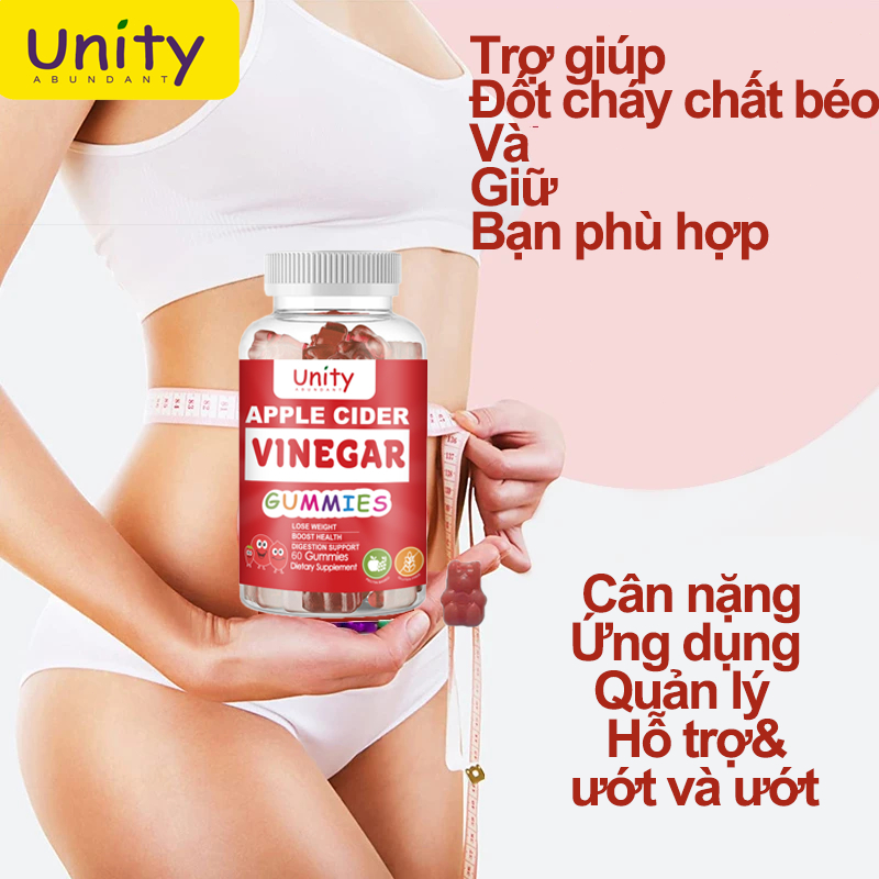 Giảm mỡ bụng Kẹo dẻo giảm cân đẹp da detox cơ thể táo 60 viên của Giảm Cân Nhanh Hiệu Quả