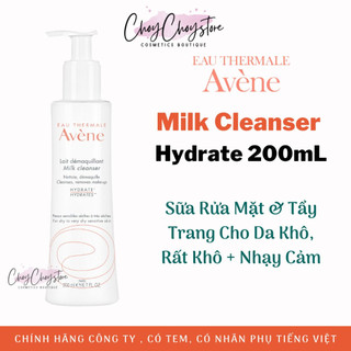 Sữa Rửa Mặt TẩyTrang Avene Milk Cleanser 200mL Êm Dịu Cho Da Nhạy Cảm (Tem Dksh)