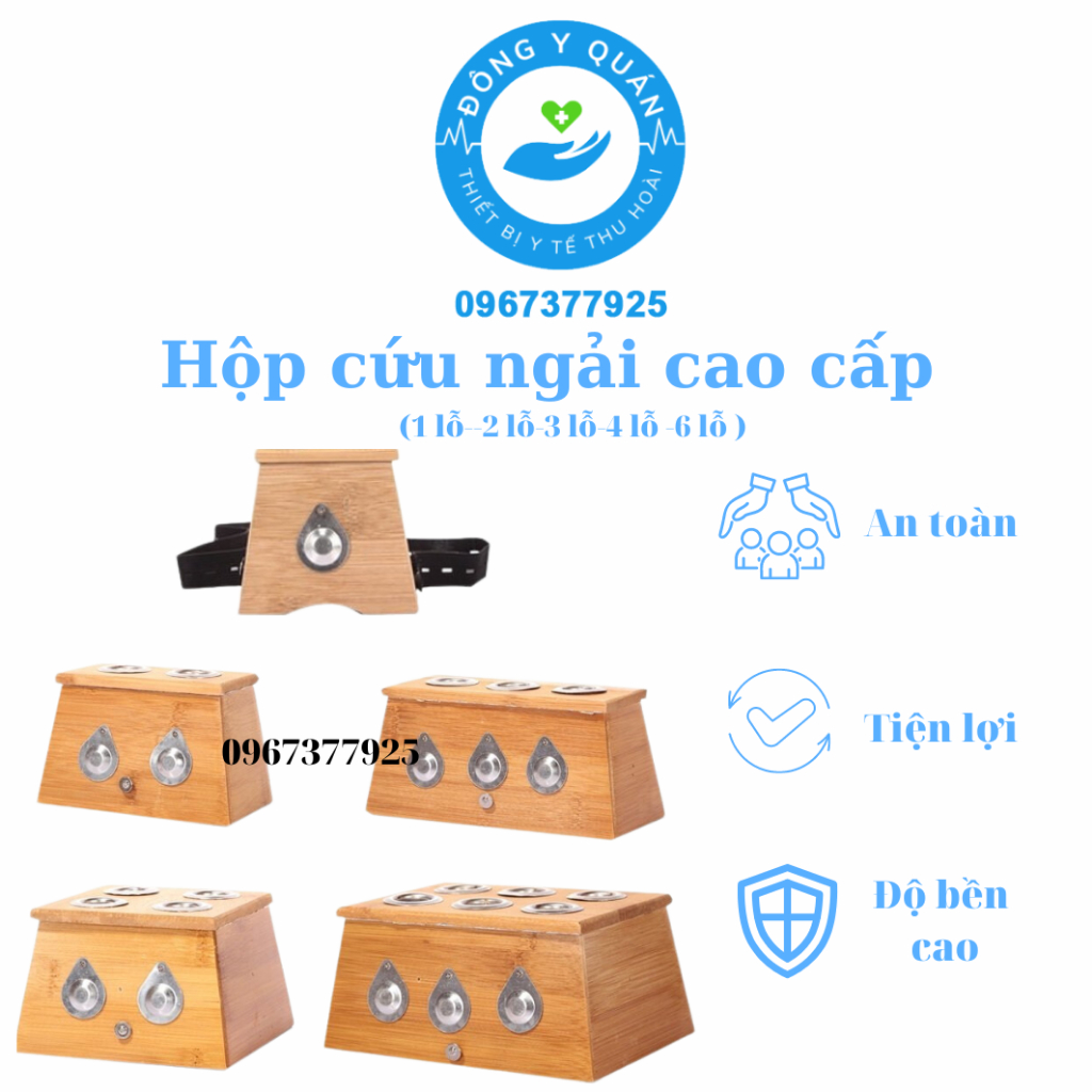 Hộp cứu ngải trúc cao cấp- 1 lỗ- 2 lỗ- 3 lỗ- 4 lỗ- 6 lỗ