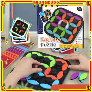 Đồ chơi thông minh vòng quay màu sắc luyện tư duy logic 360 thử thách dạng broad game
