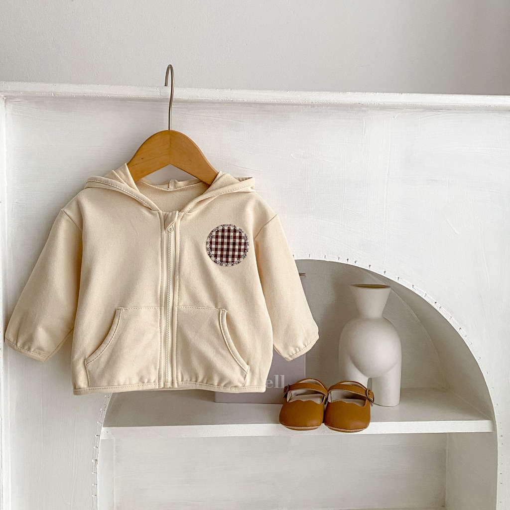 Áo khoác nỉ có mũ cho bé thu đông 2023