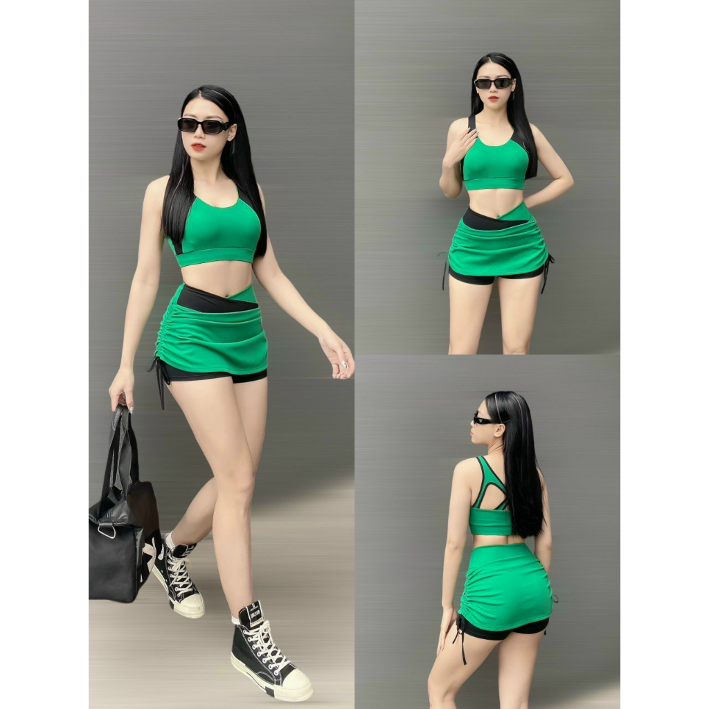 Bộ đồ tập thể thao rút dây gym, erobic