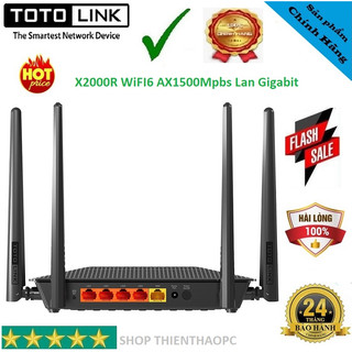 Bộ Phát WiFi6 tốc độ cao X2000R ToTolink băng tần kép Gigabit AX1500 , Hàng Mới Chính Hãng BH24T