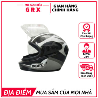 Mũ Bảo Hiểm Index Hàm kính trắng