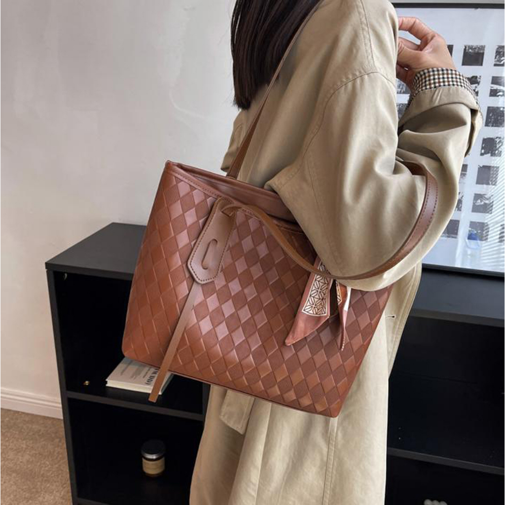 Túi kẹp nách nữ túi tote da Bag.Thanhthu in tặng kèm khăn lụa sang chảnh đi hoc đi làm đi chơi 753