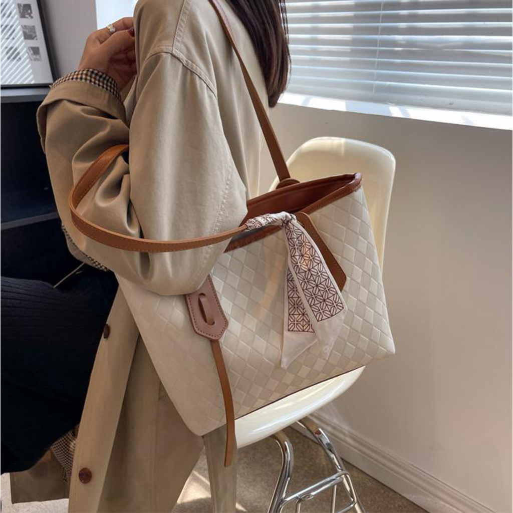 Túi kẹp nách nữ túi tote da Bag.Thanhthu in tặng kèm khăn lụa sang chảnh đi hoc đi làm đi chơi 753