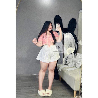 ÁO SƠ MI NHỎ CỔ V PHỐI REN [TNT SHOP BIGSIZE 60KG 90KG]