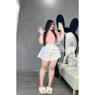 ÁO SƠ MI NHỎ CỔ V PHỐI REN [TNT SHOP BIGSIZE 60KG 90KG]