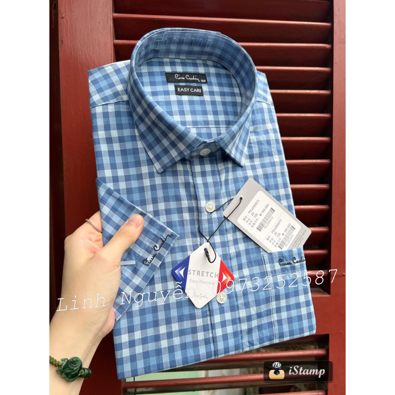 Sơ mi cộc tay nam Pier.re Car.din.15 mầu dáng slimfit