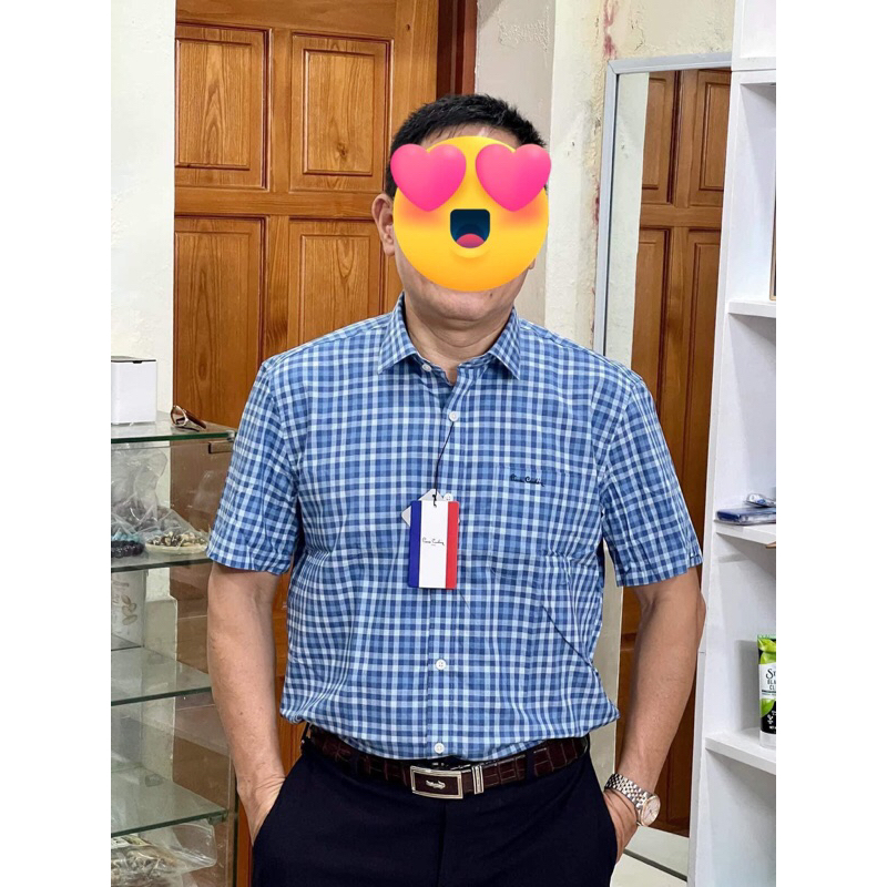 Sơ mi cộc tay nam Pier.re Car.din.15 mầu dáng slimfit