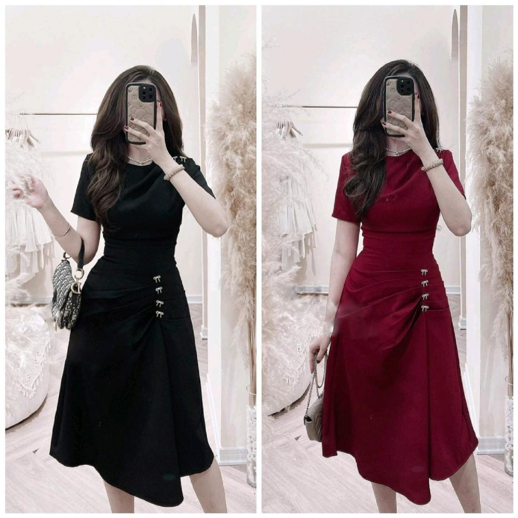 ĐẦM NƠ NHÍ THIẾT KẾ SANG CHẢNH XINH SẮN - SHOP LINH TRANG BOUTIQUE