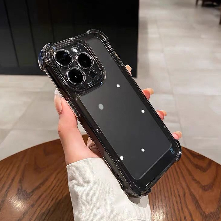 Ốp lưng iphone TPU Silicon Mềm Bảo Vệ Bốn Góc Màu Trong Suốt Siêu Chống Sốc 7plus/8plus/xs/11/12/13/14/15/pro//promax