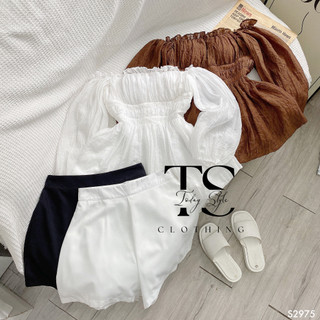 Set áo trễ vai quần short đi tiệc today style s2975 sang chảnh